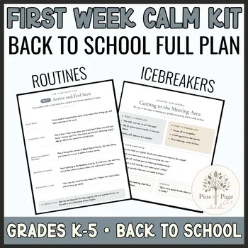 Cover of the first week of school calm kit
