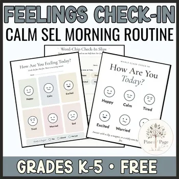 Cover of the free feelings check-in resource